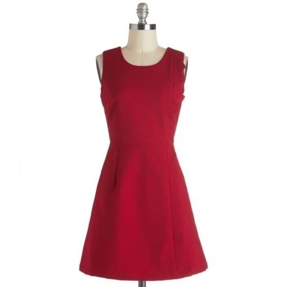 Modcloth "You Know the Frill" Dress Sz UK 10 NWOT Mod Style